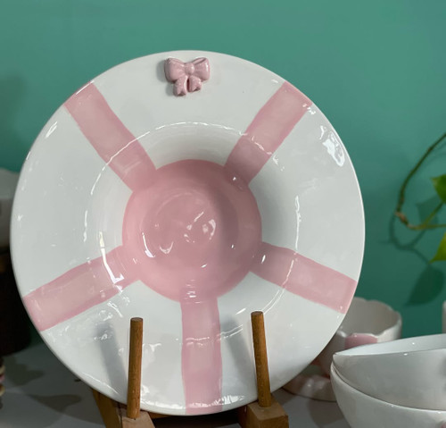 بشقاب پاستاخوری پاپیون جنس سرامیک دستساز